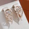 Exotic Elegant Zirconia Earrings in Gold