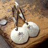 Silver Plated Dandelion Earrings