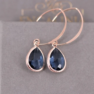 Ocean Blue Crystal Earrings