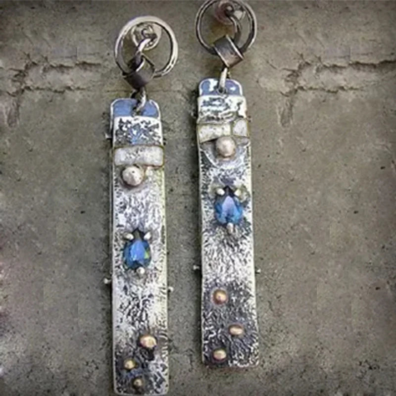 Blue Stone Handmade Earrings
