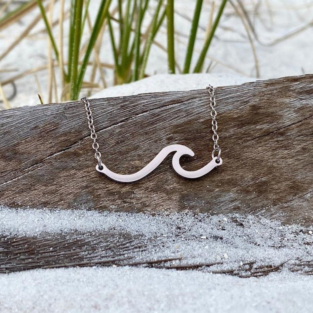 Silver Sea Wave Necklace