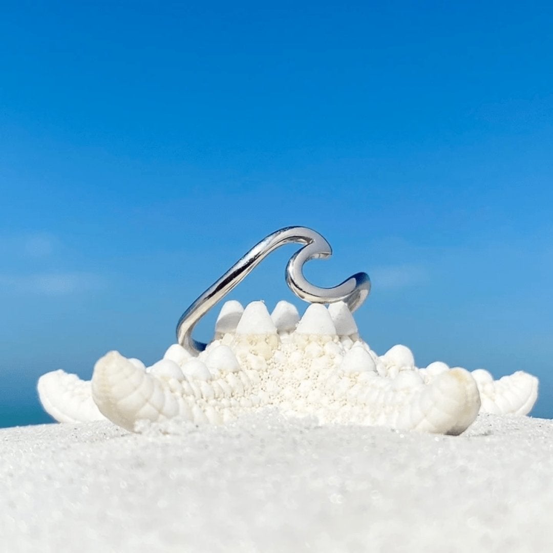 Silver Sea Wave Ring