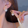 Pearl Earrings with Glitter