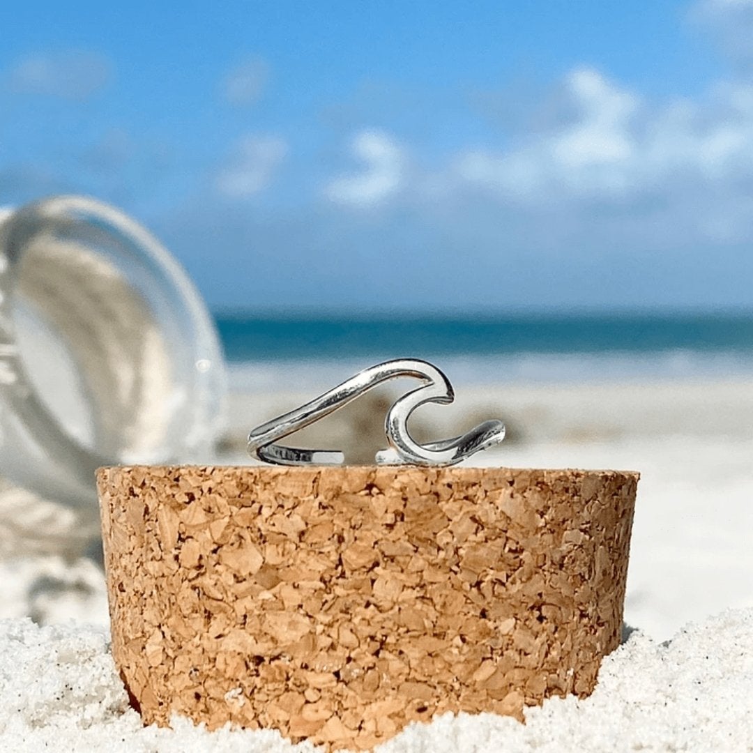 Silver Sea Wave Ring