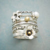 Flower Pearl Set Ring