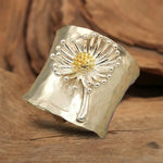 Blooming Daisy Wide Band Ring