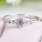 Snowflake Ring in Sterling Silver 925