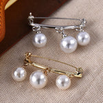 Vintage Pearl Brooch in Gold and Silver