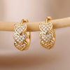Heart Earrings with Zirconia in Gold & Silver