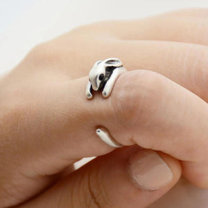 925 Sterling Silver Adjustable Bunny Ring