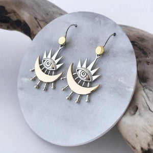 Boho Egyptian silver earrings