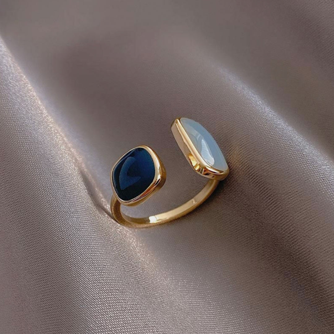 Adjustable Balance Ring in Opal and Gold