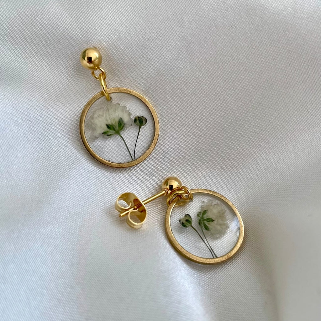 Boho Floral Gold Earrings