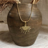 Boho Egyptian Sun Necklace in Gold