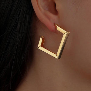 Geometric Gold Earrings