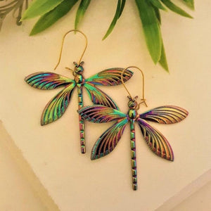 Multicolour Chromatic Dragonfly Earrings