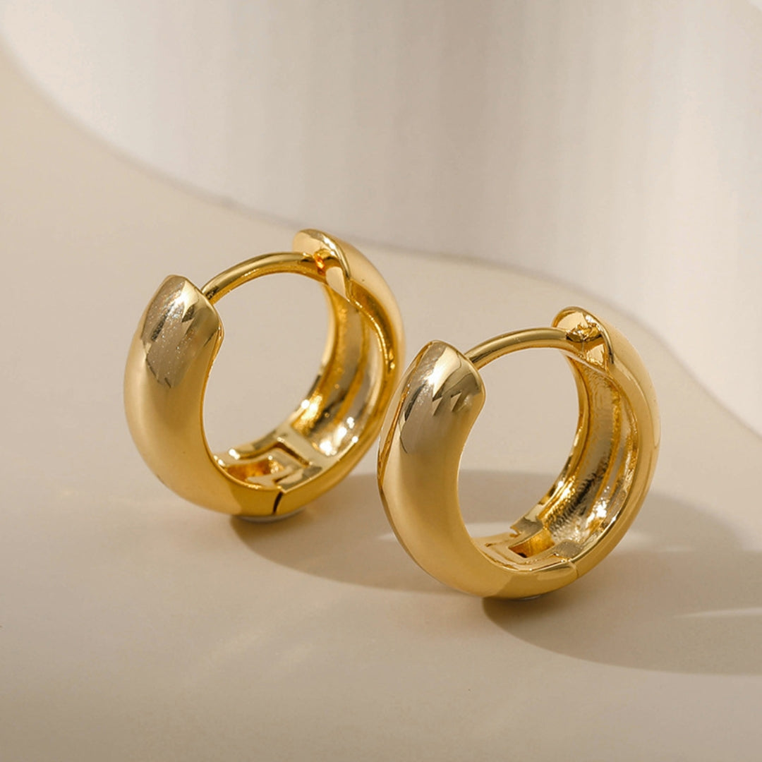 Single Hoop Earrings in Gold