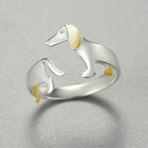 Adjustable Dog Ring in Silver 925