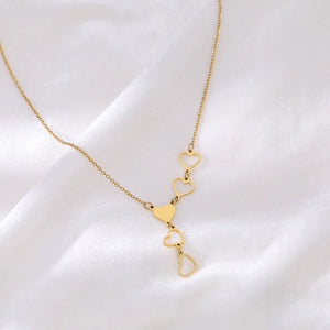 Gold and Silver Heart Necklace