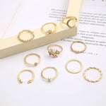 10 Pack of Bohemian Silver and Gold Plated Rings
