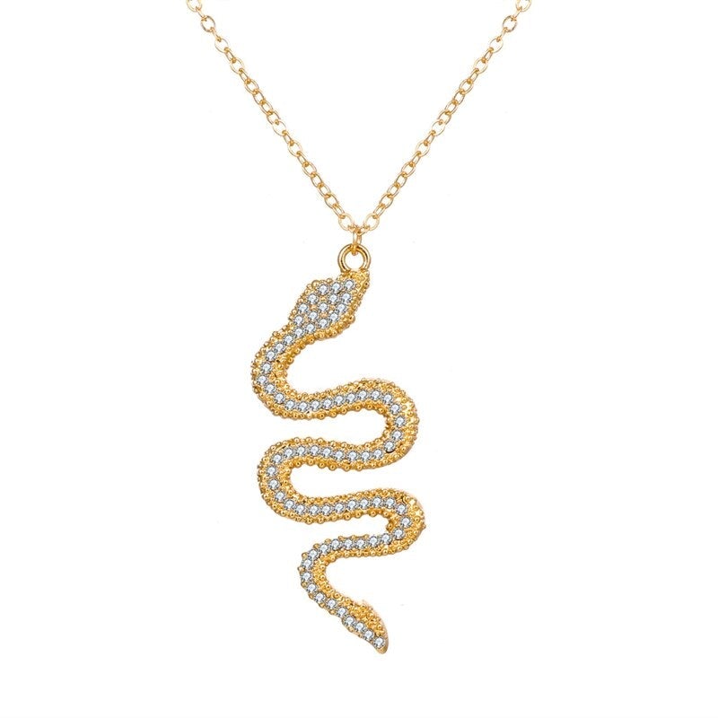 Serpent Pendant in Gold and Brilliant Diamonds