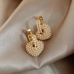 Pearl of Love Earrings in Gold