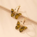 Hand Painted Enamel Crystal Butterfly Earrings