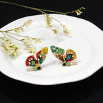 Butterfly Earrings Limited Edition with Zirconia Inlay
