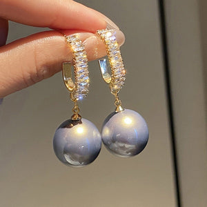 Luxury Pearl and Zirconia Earrings