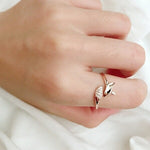 Rose Silver Fox Ring