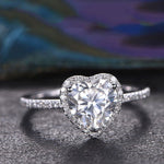 Crystal Heart Ring with Zirconias
