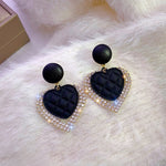 Dark Heart Earrings in Gold
