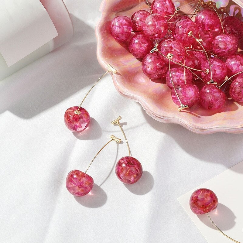 Pink Cherry Luxury Earrings