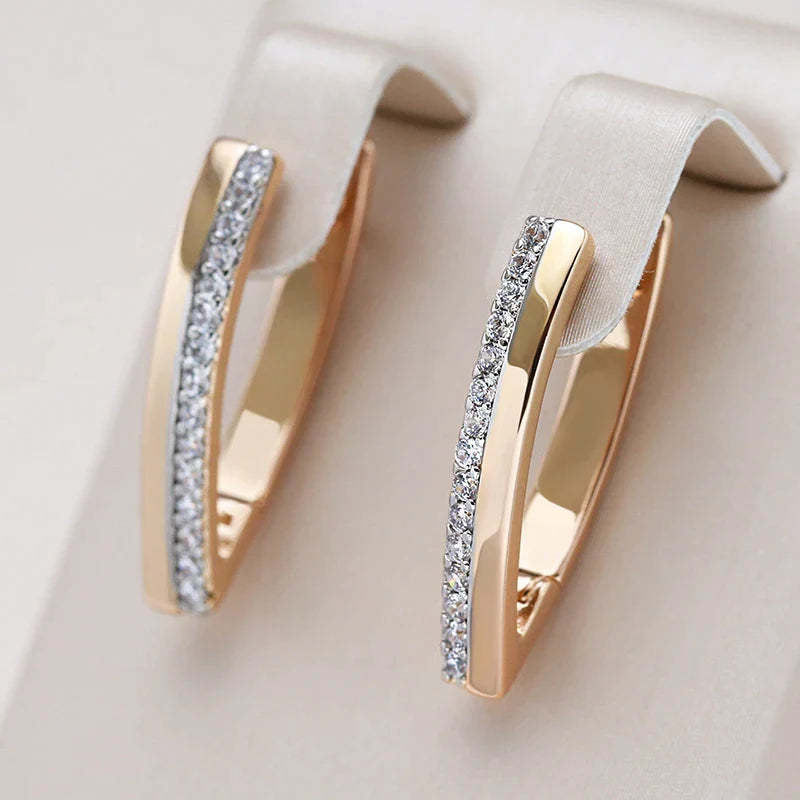 Gold Plated Brilliant Point Earrings