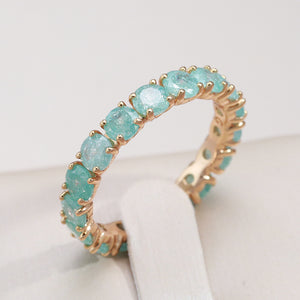 Gold Encrusted Crystals Ring