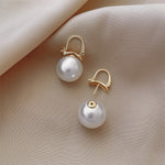 Thick Pearl Earrings in Gold