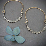 Boho cubic silver earrings