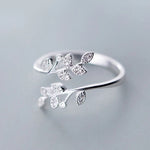 Adjustable Leaf Ring with Zirconia