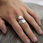 Adjustable Hand Carved Dandelion Ring