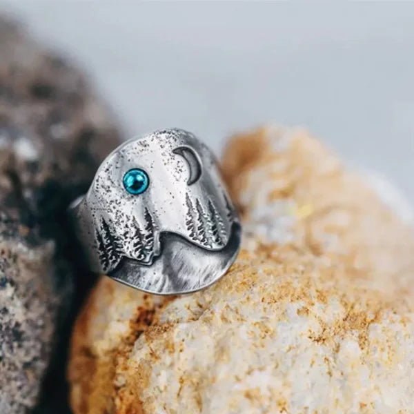 Forest Blue Moon Ring