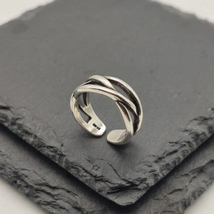 Chunky Adjustable Silver Ring