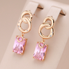 Small Earrings with Crystals in Gold
