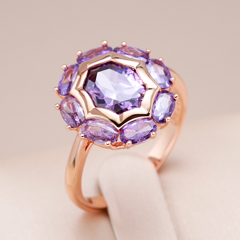 Natural Purple Zircon Ring