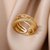 Gold Braided Shiny Ring