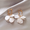 Elegant Earrings with White Petals