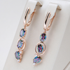 Multicoloured Crystals Earrings in Gold