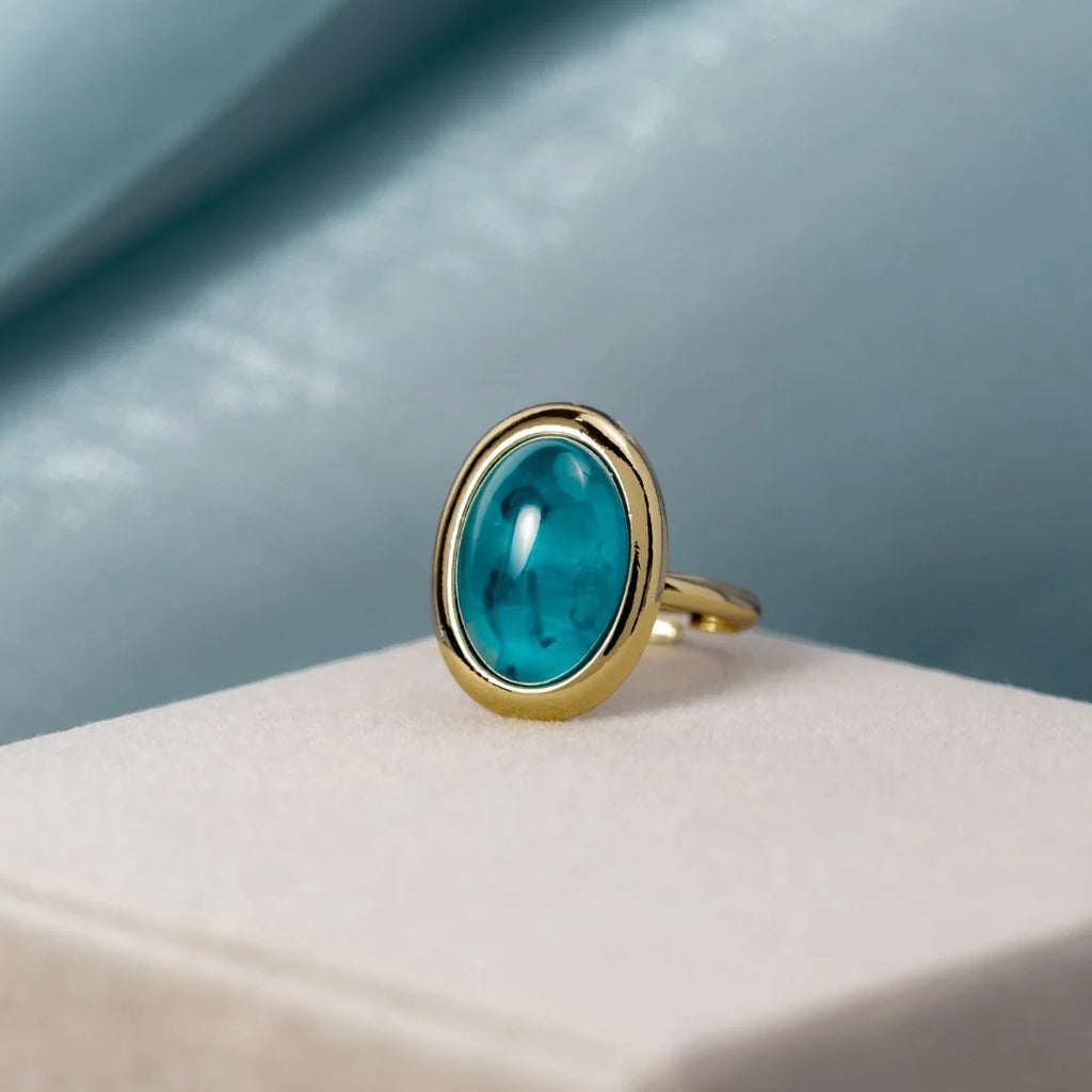 Blue Stone Ring in Gold