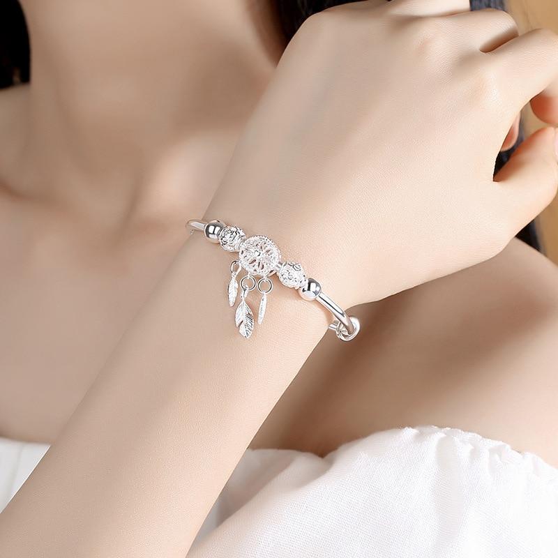 925 Silver Adjustable Dreamcatcher Bracelet